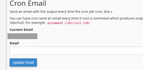 تعریف ایمیل برای ارسال وضعیت اجرای Cron Job